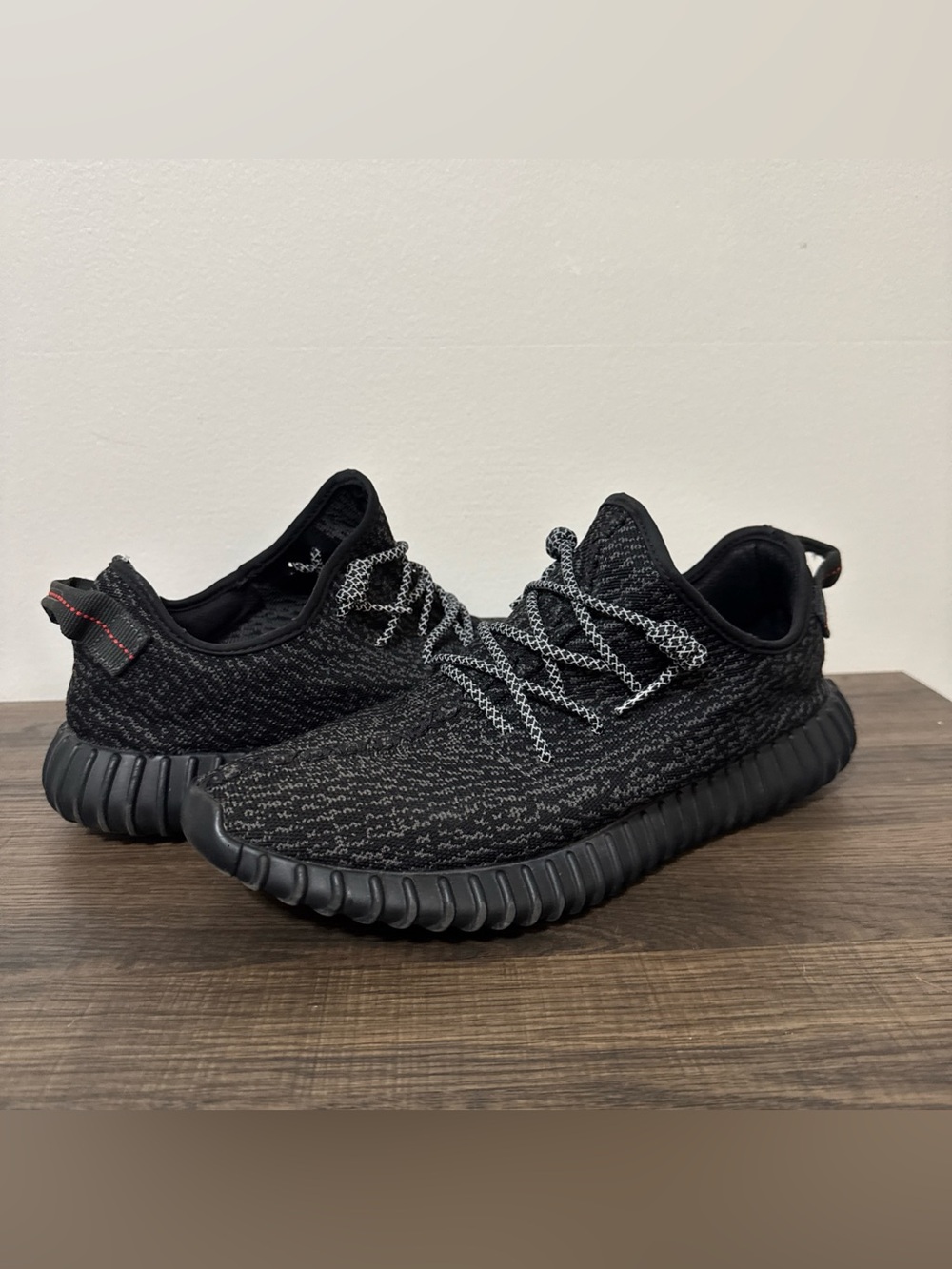 Incredible condition Size 12.5 Adidas Yeezy Boost 350 Pirate Black 🔥OG 2015